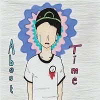 a drawing of a boy wearing a t - shirt with the words about time